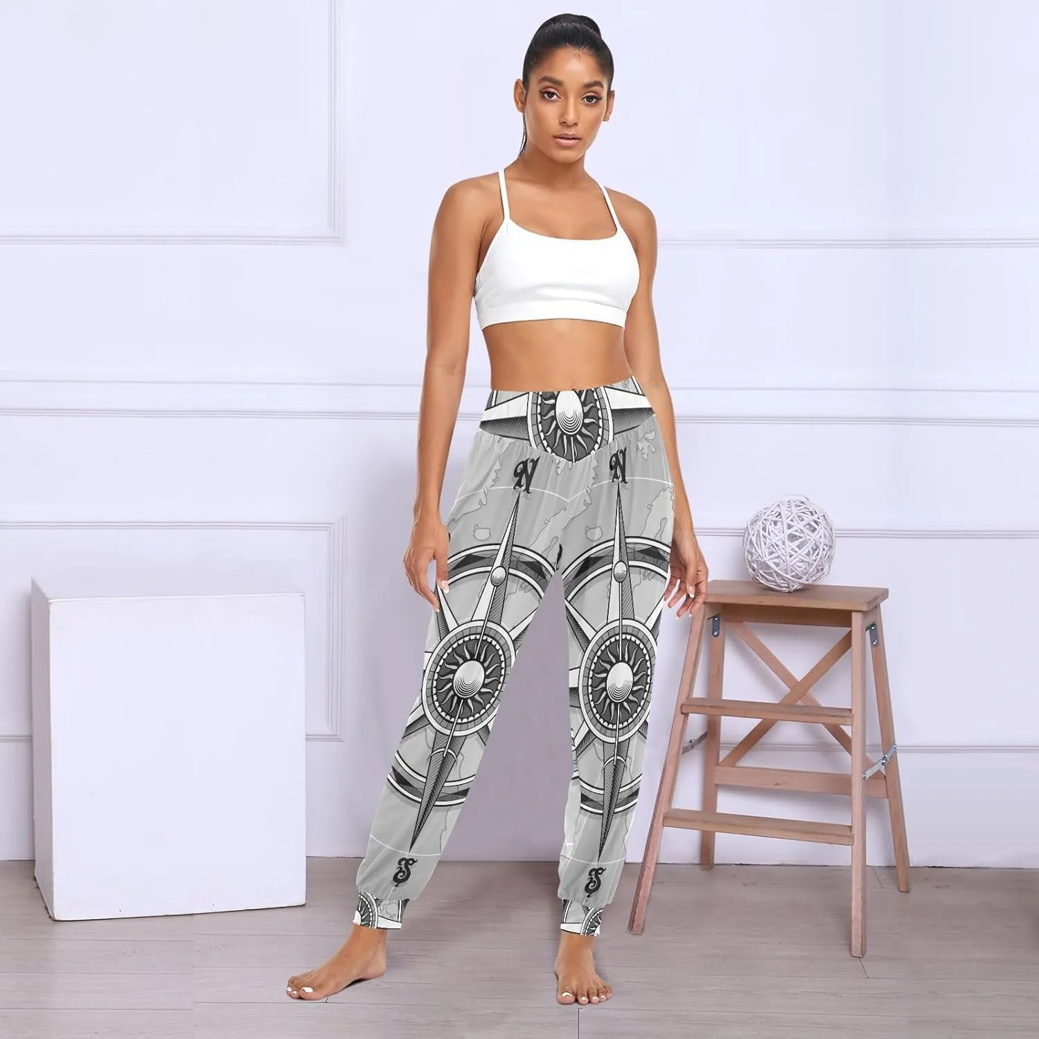 Poeticcity Women Thin Trousers Lounge Harem Sweatpants Yoga Leggings Dance Pants(S-2XL)