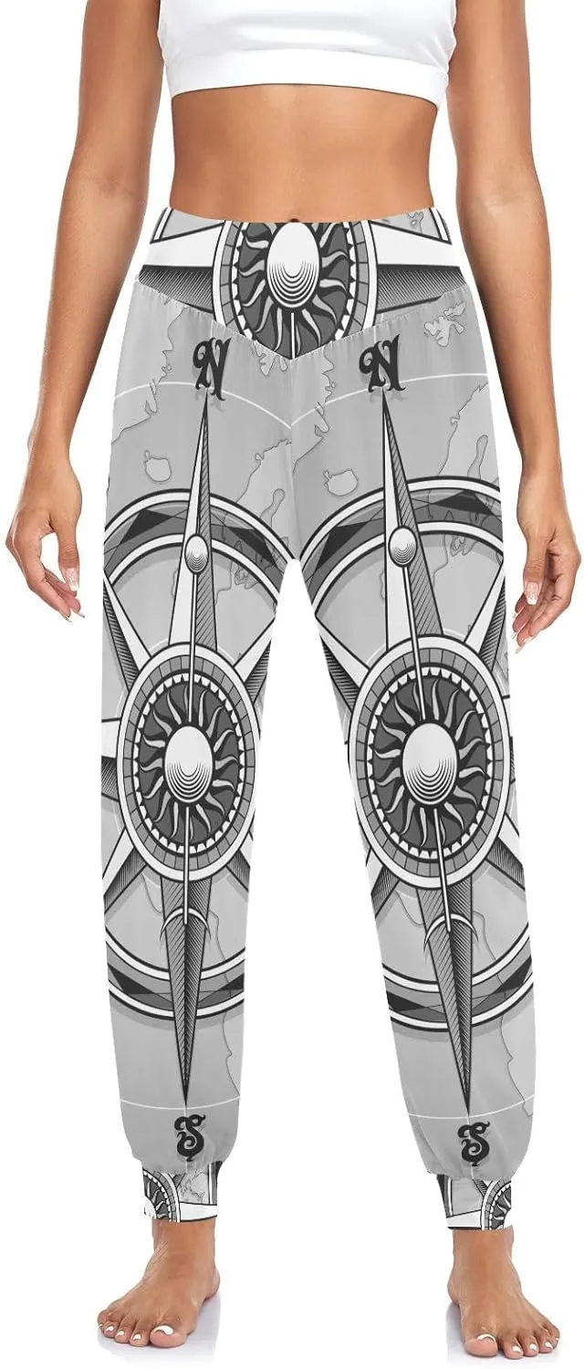 Poeticcity Women Thin Trousers Lounge Harem Sweatpants Yoga Leggings Dance Pants(S-2XL)