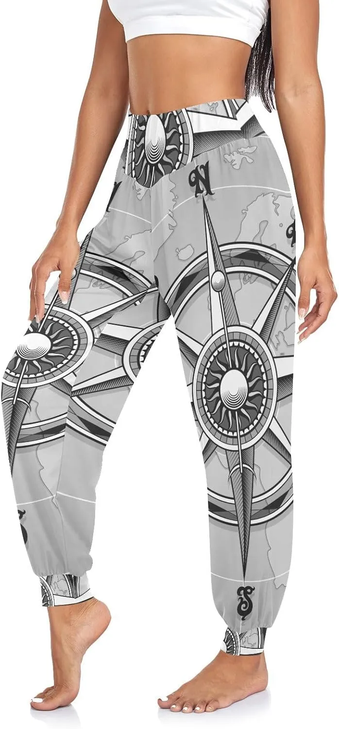 Poeticcity Women Thin Trousers Lounge Harem Sweatpants Yoga Leggings Dance Pants(S-2XL)