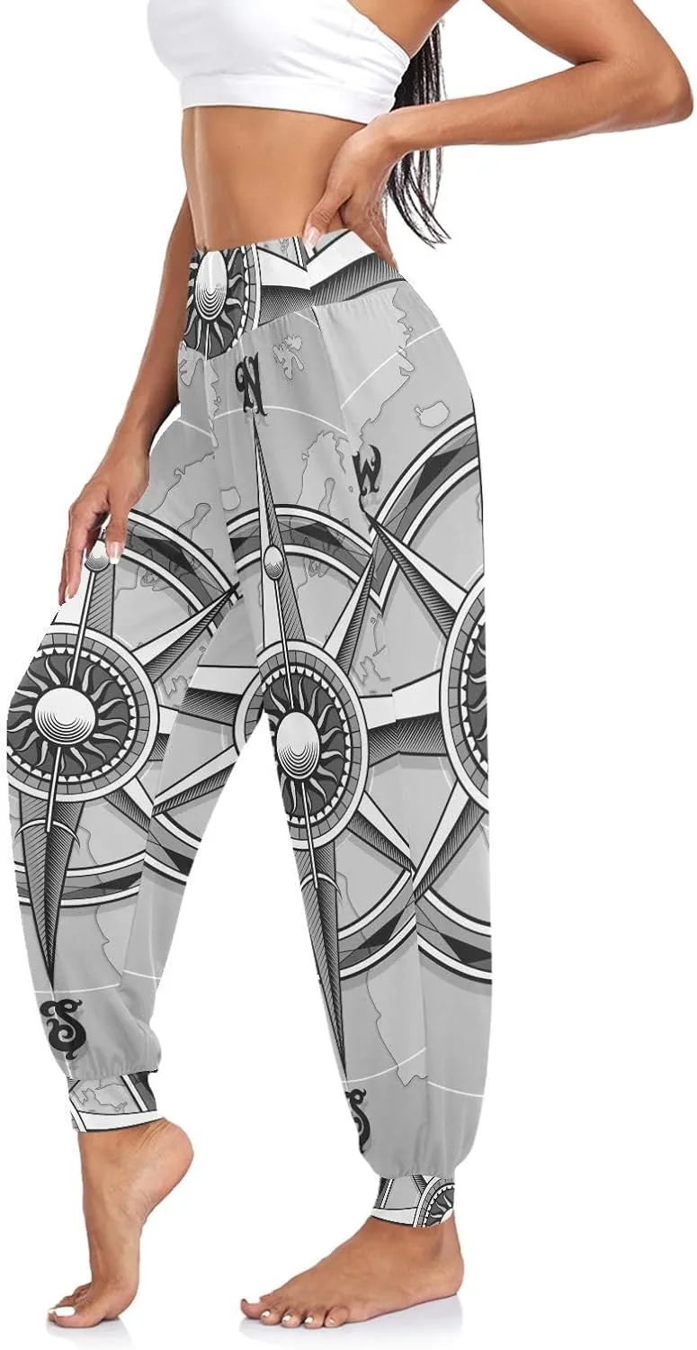 Poeticcity Women Thin Trousers Lounge Harem Sweatpants Yoga Leggings Dance Pants(S-2XL)