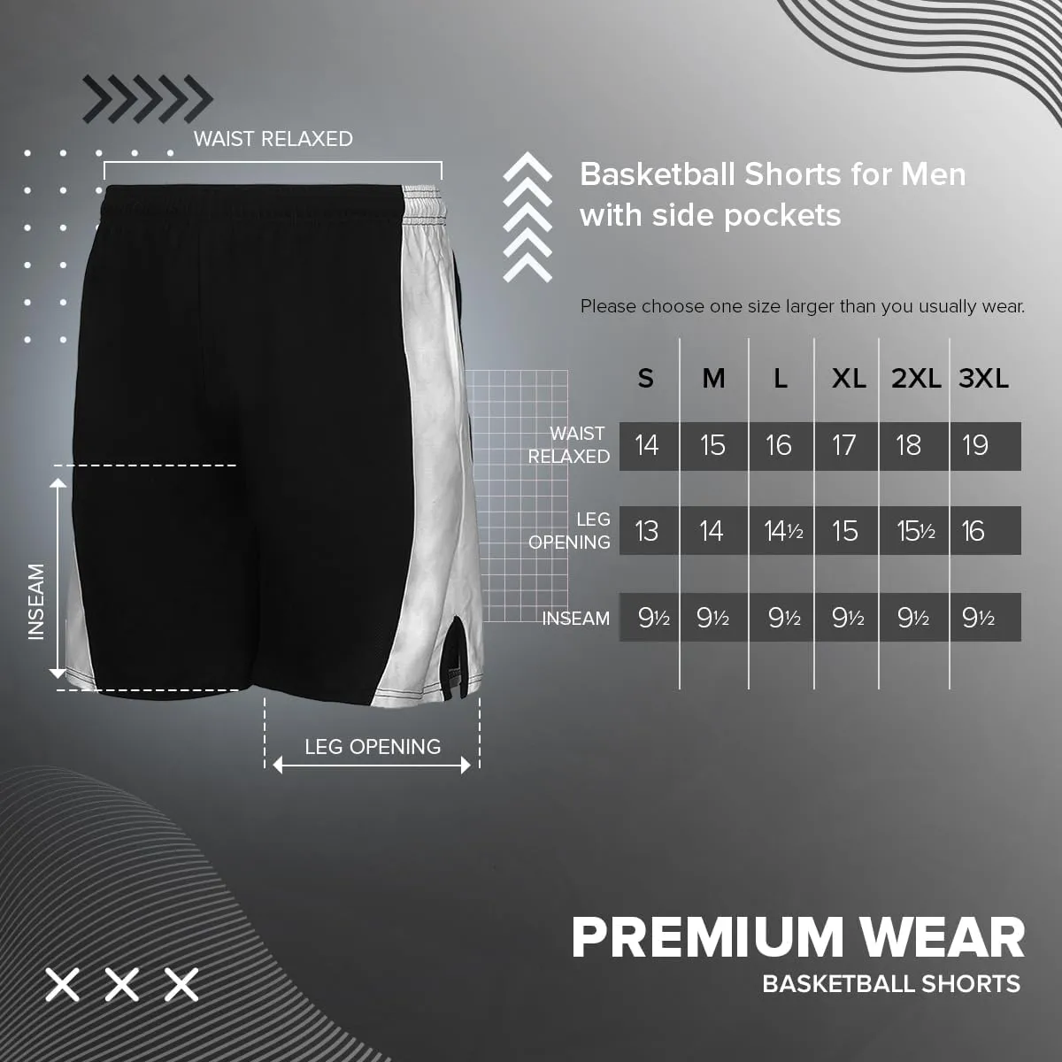 Premium Wear Basketball Shorts for Men with Side Pockets