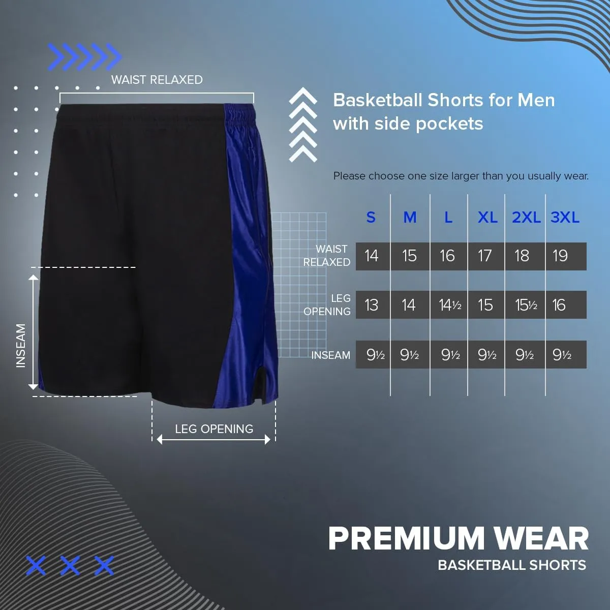 Premium Wear Basketball Shorts for Men with Side Pockets