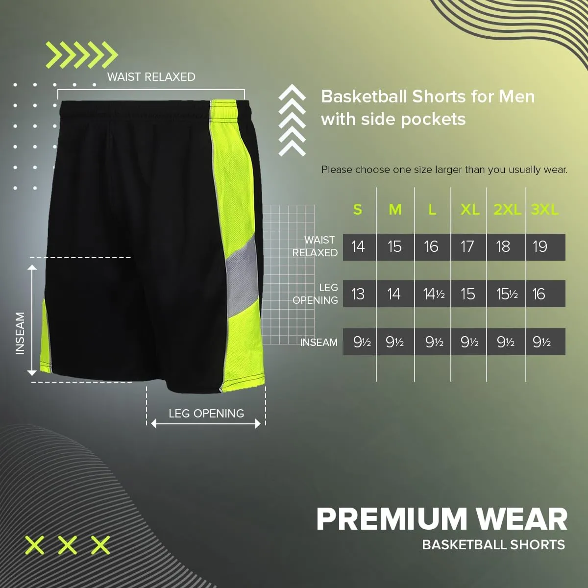 Premium Wear Basketball Shorts for Men with Side Pockets