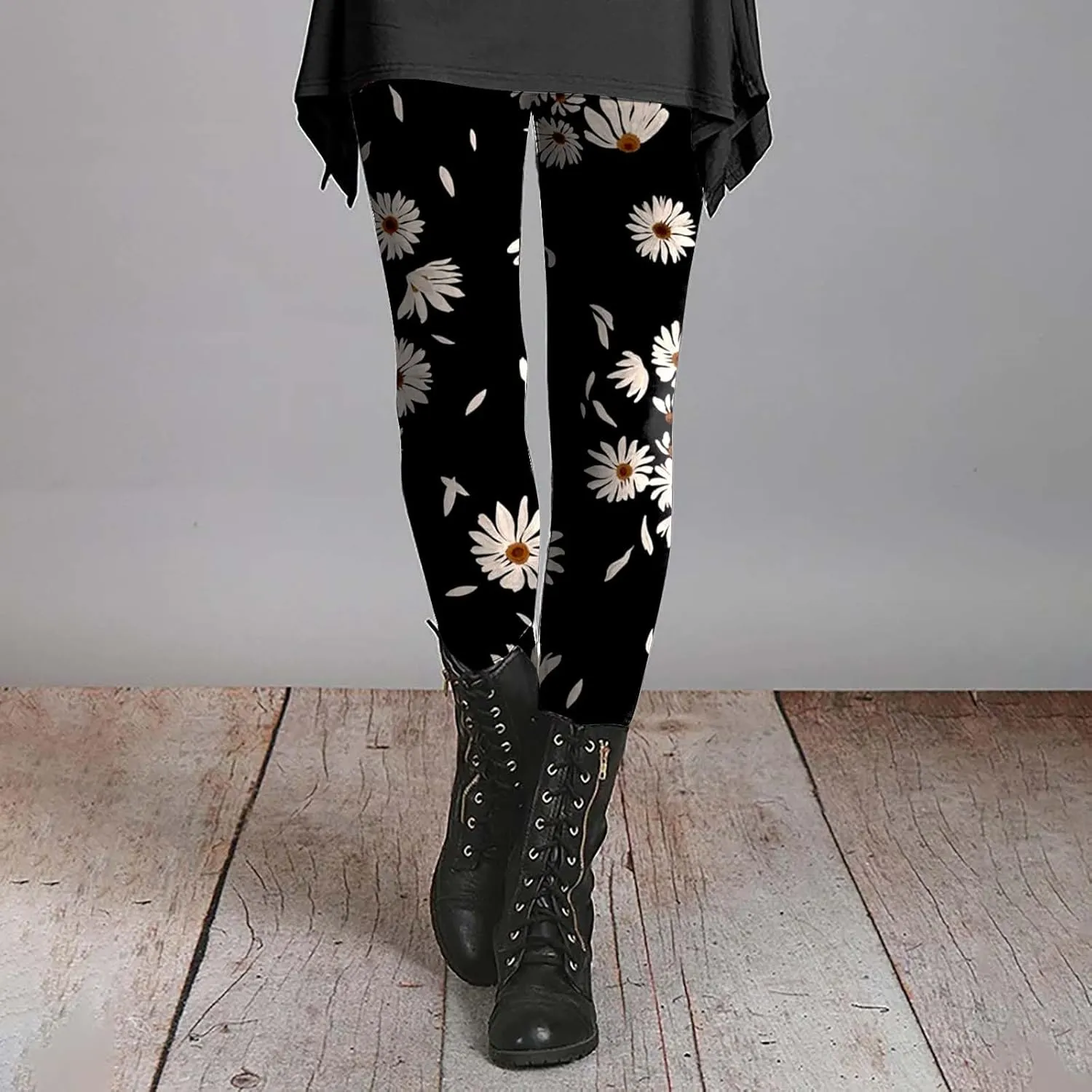 Print Leggings for Women Plus Size Plus Size Leggings Tummy Control Butt Lift Yoga Leggings Pockets