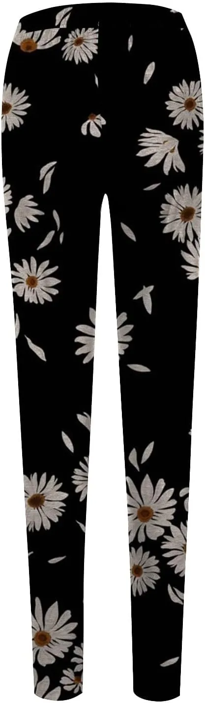 Print Leggings for Women Plus Size Plus Size Leggings Tummy Control Butt Lift Yoga Leggings Pockets