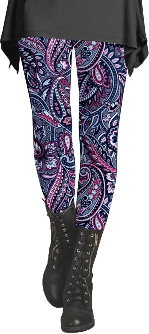 Printed Leggings for Women with Pockets Plus Size Leggins Camoflauge Yoga Pants for Women