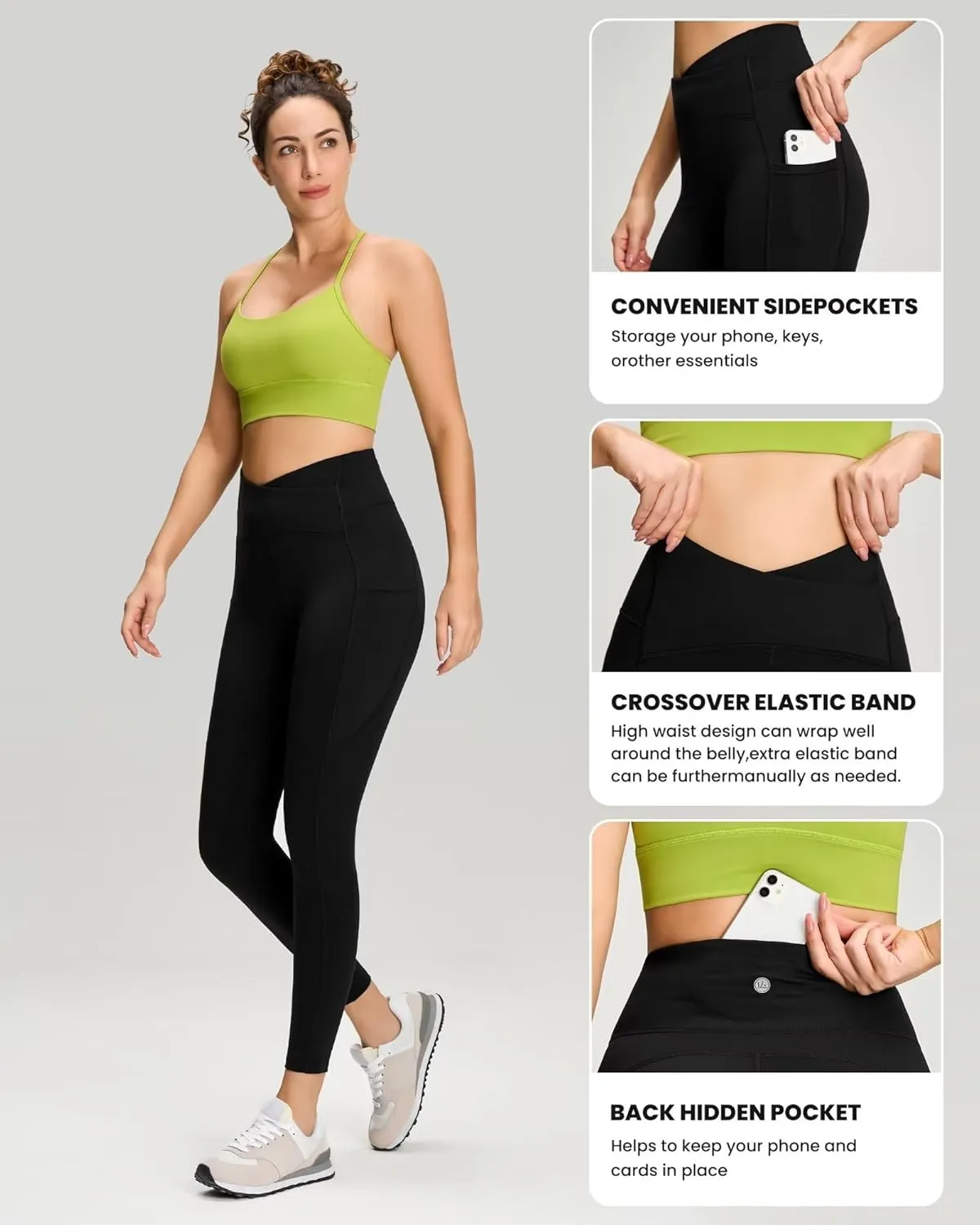 QUEENIEKE Yoga Leggings for Women High Waist Workout Pants Running Leggings 60126