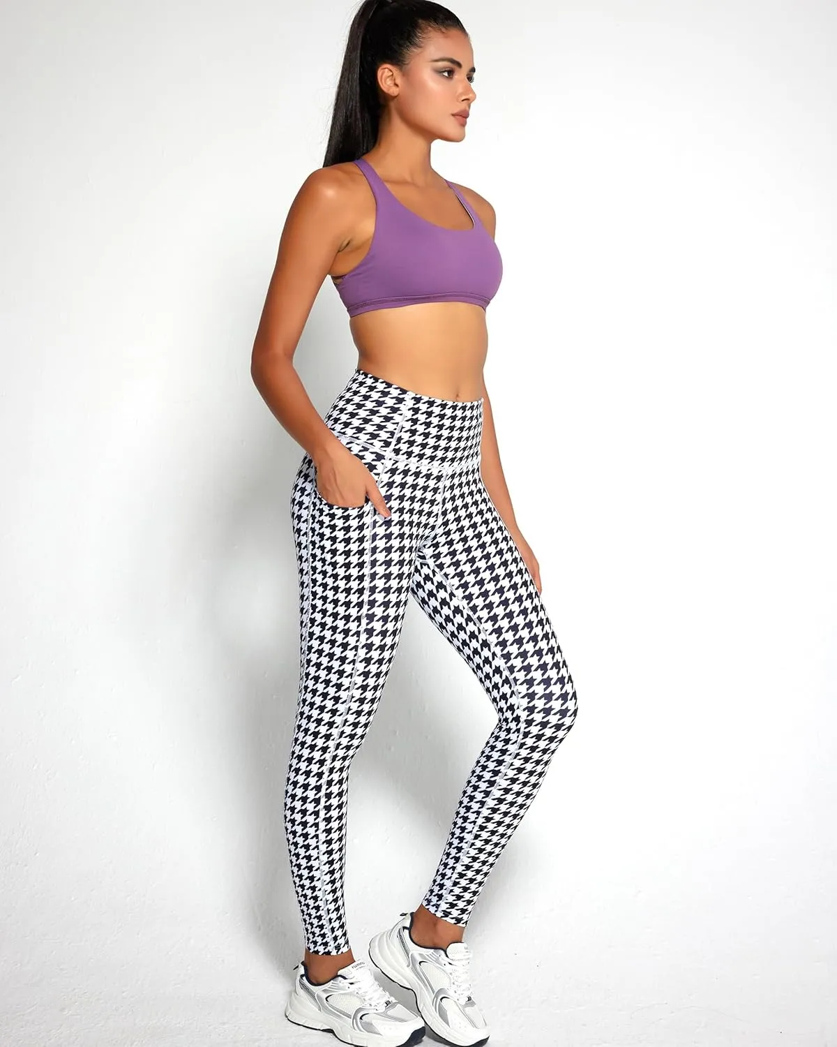 QUEENIEKE Yoga Leggings for Women High Waist Workout Pants Running Leggings 60126