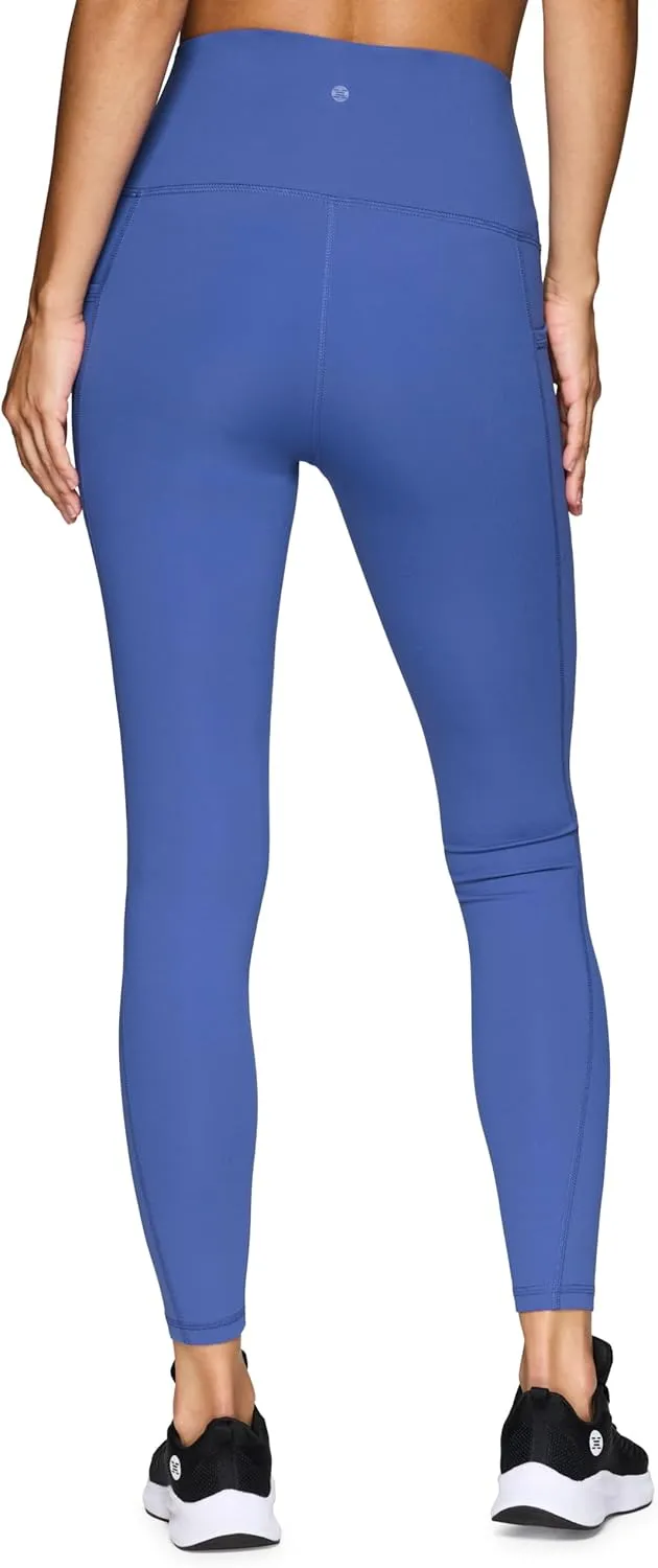 RBX Active Women's Ultra Soft Solid Workout Running Yoga Leggings with Pockets