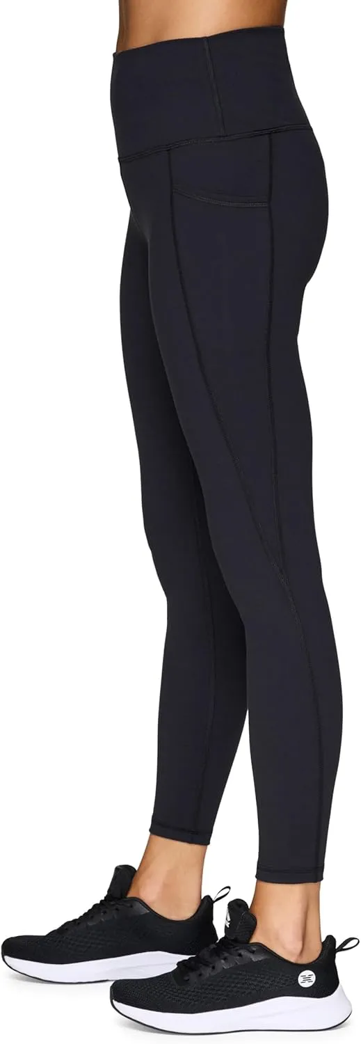 RBX Active Women's Ultra Soft Solid Workout Running Yoga Leggings with Pockets