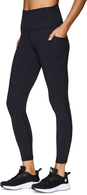 RBX Active Women's Ultra Soft Solid Workout Running Yoga Leggings with Pockets
