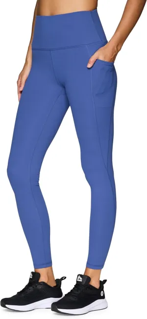 RBX Active Women's Ultra Soft Solid Workout Running Yoga Leggings with Pockets