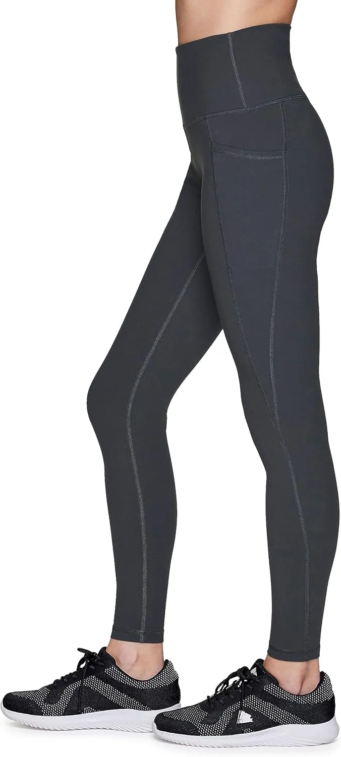 RBX Active Women's Ultra Soft Solid Workout Running Yoga Leggings with Pockets