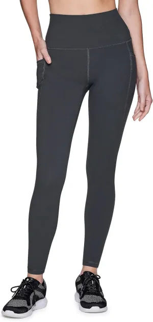 RBX Active Women's Ultra Soft Solid Workout Running Yoga Leggings with Pockets