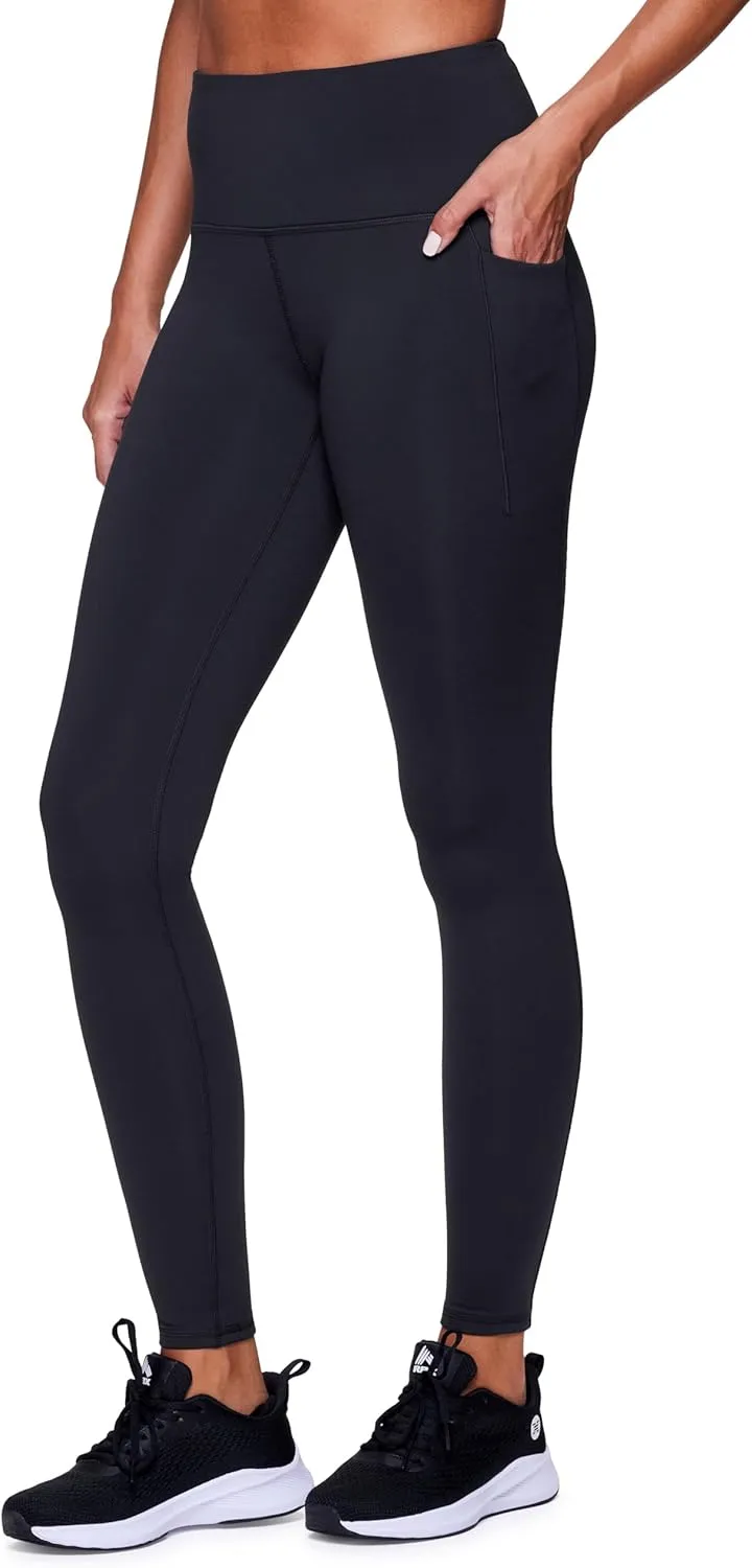 RBX Active Women's Ultra Soft Solid Workout Running Yoga Leggings with Pockets