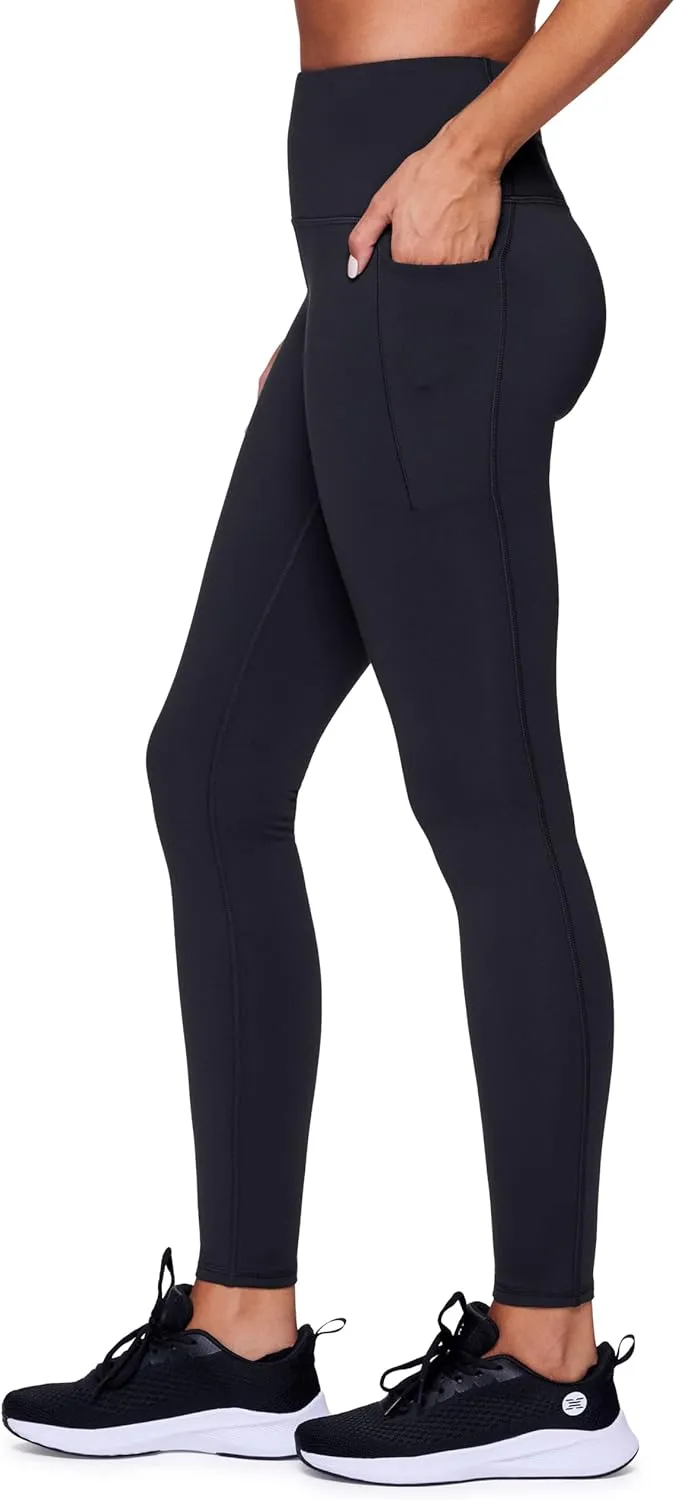 RBX Active Women's Ultra Soft Solid Workout Running Yoga Leggings with Pockets