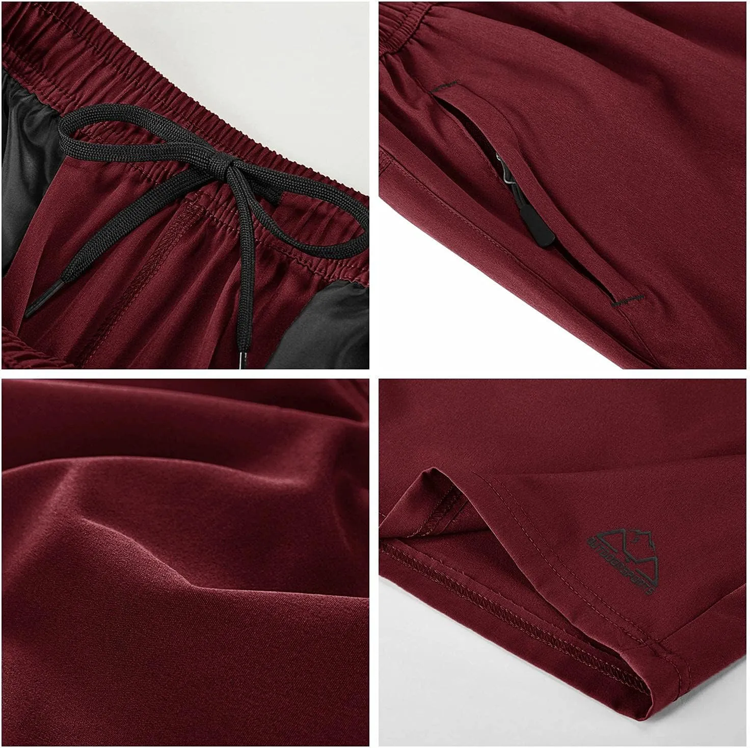Rdruko Men's Quick Dry Hiking Shorts Lightweight Running Gym Outdoor Active Shorts with Zipper Pockets