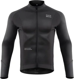 ROCKBROS Cycling Jacket for Men Winter Thermal Windproof Running Jacket Softshell Jacket Men Road Mountain Bike