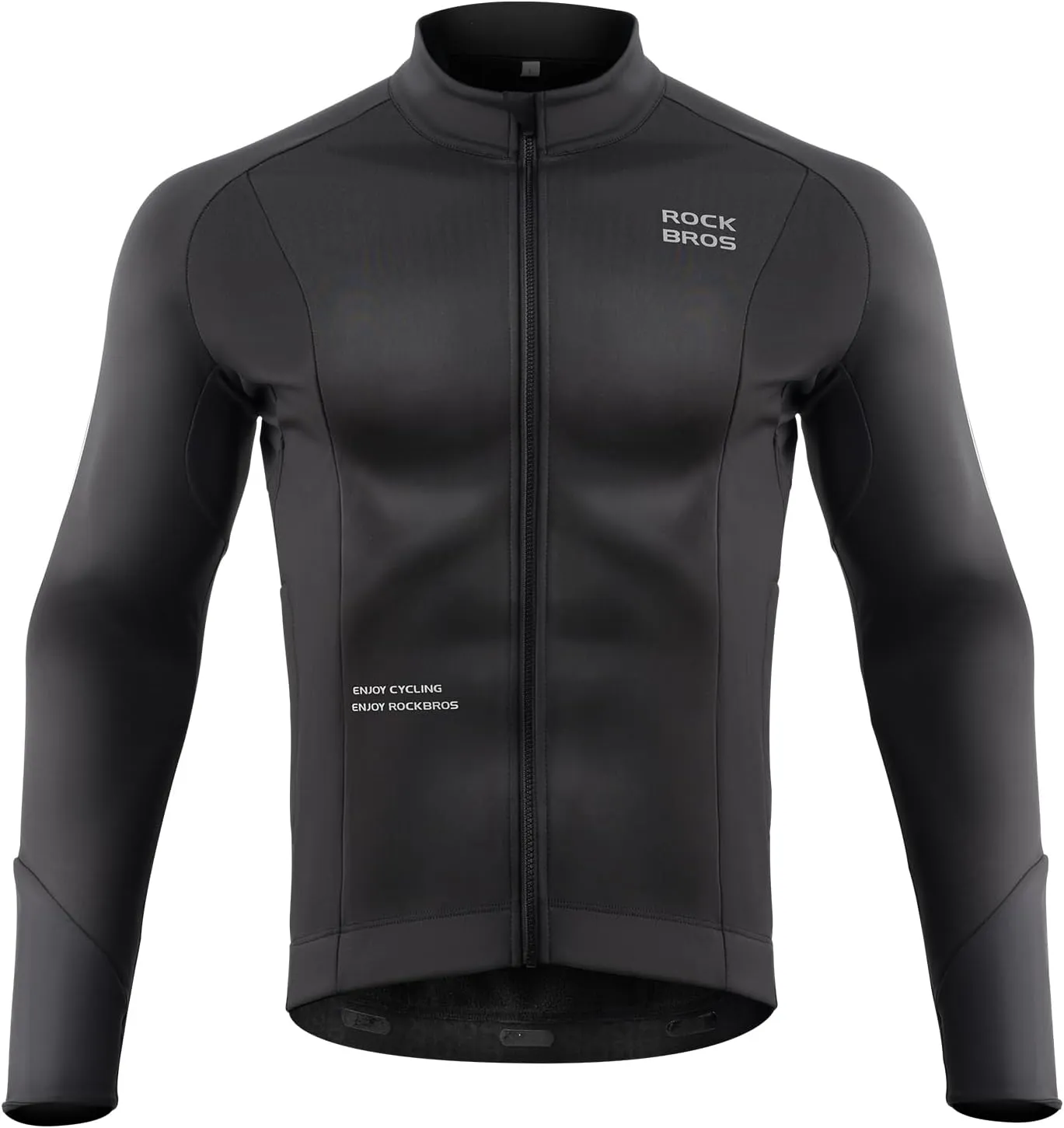 ROCKBROS Cycling Jacket for Men Winter Thermal Windproof Running Jacket Softshell Jacket Men Road Mountain Bike