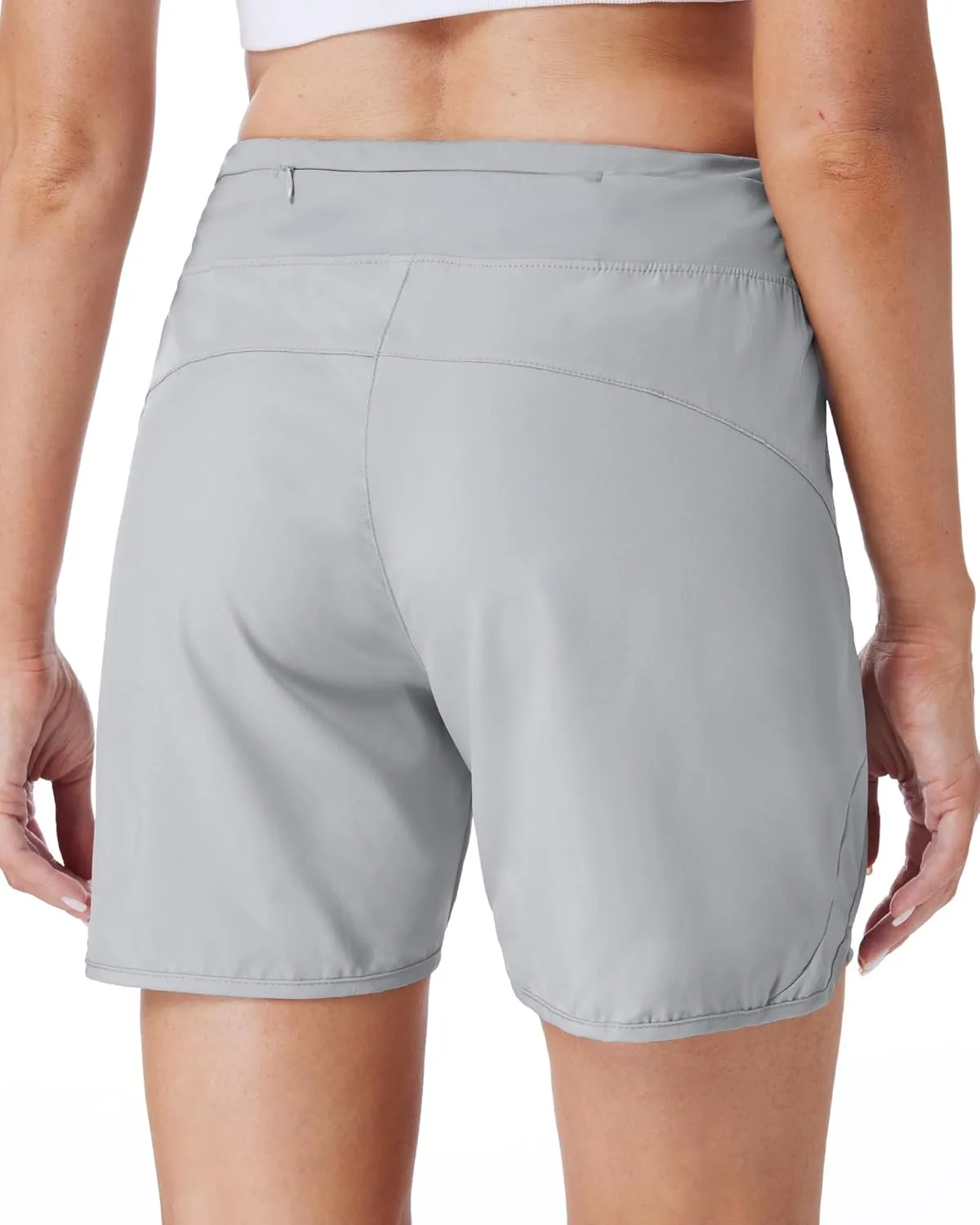 Running Shorts for Women 5" Athletic High Waisted Quick Dry Active Exercise Hiking Shorts with 3 Zipper Pocket