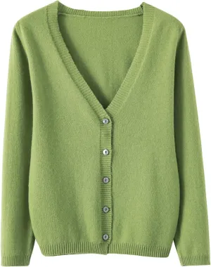 SHAOBGE Chunky Knitted Sweater Women's Spring and Autumn Leisure Loose Solid Long Sleeve V Chunky Oversized Sweaters for