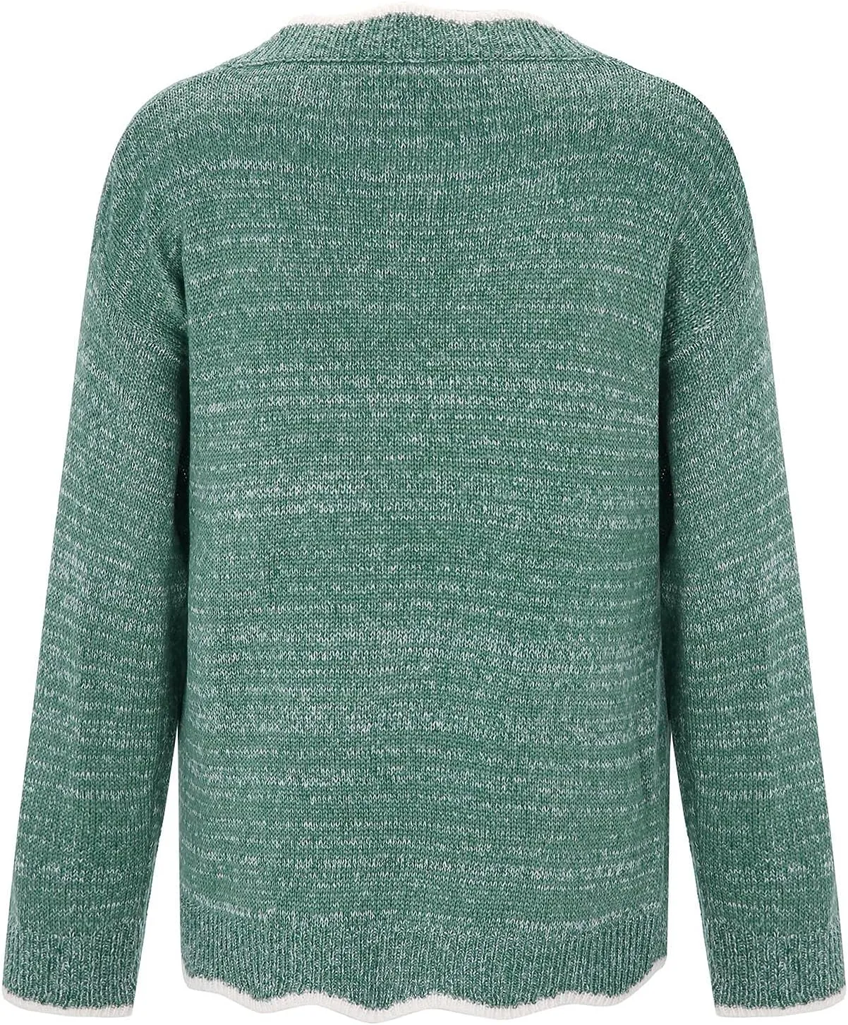 SHAOBGE Ladies Fashion Casual Slim Long Sleeve Solid Color V Neck Knitted Sweater Top E Weather Coats Women