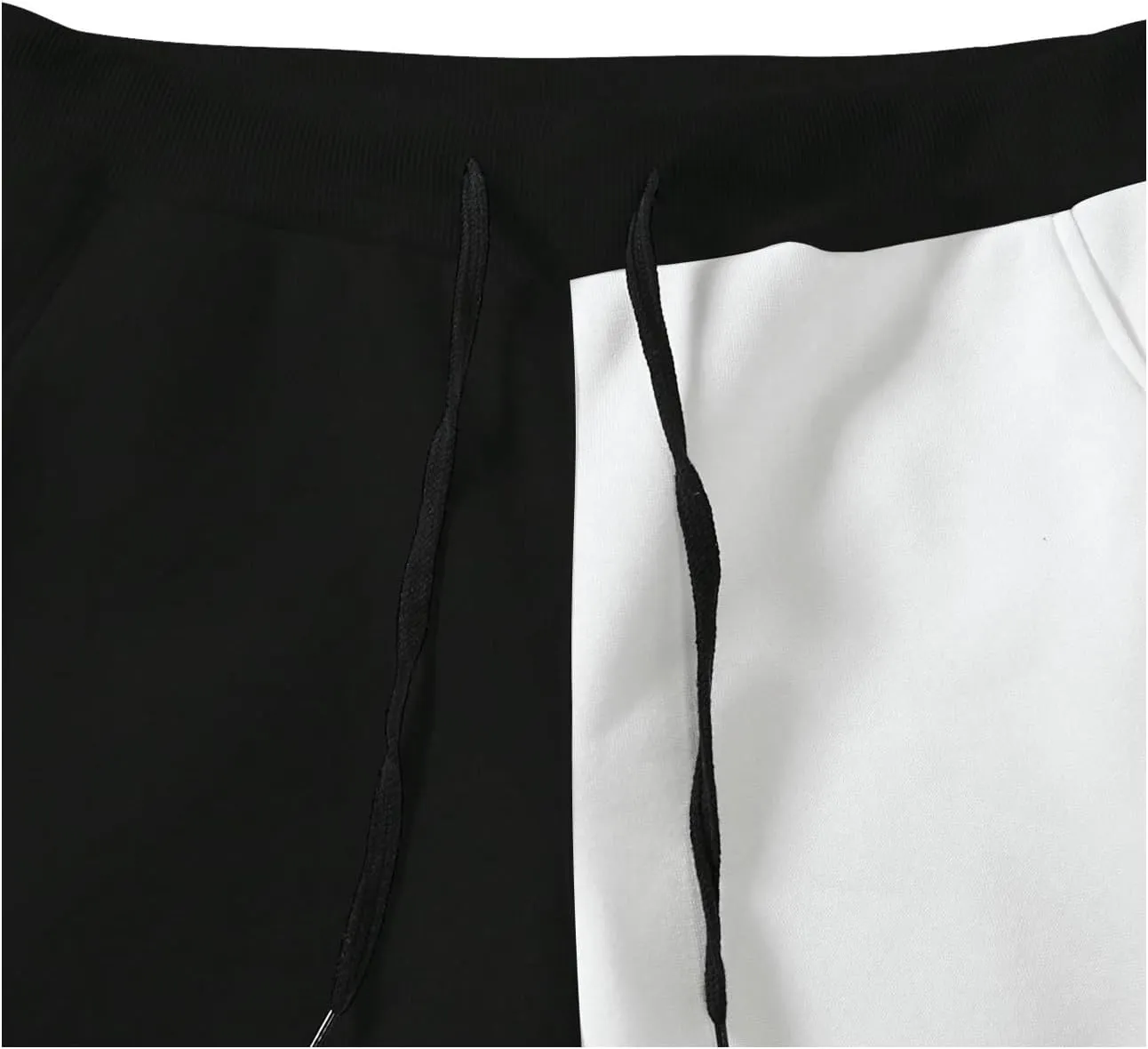 SHENHE Men's Color Block Graphic Sweatpants Drawstring Gym Joggers Pants with Pockets