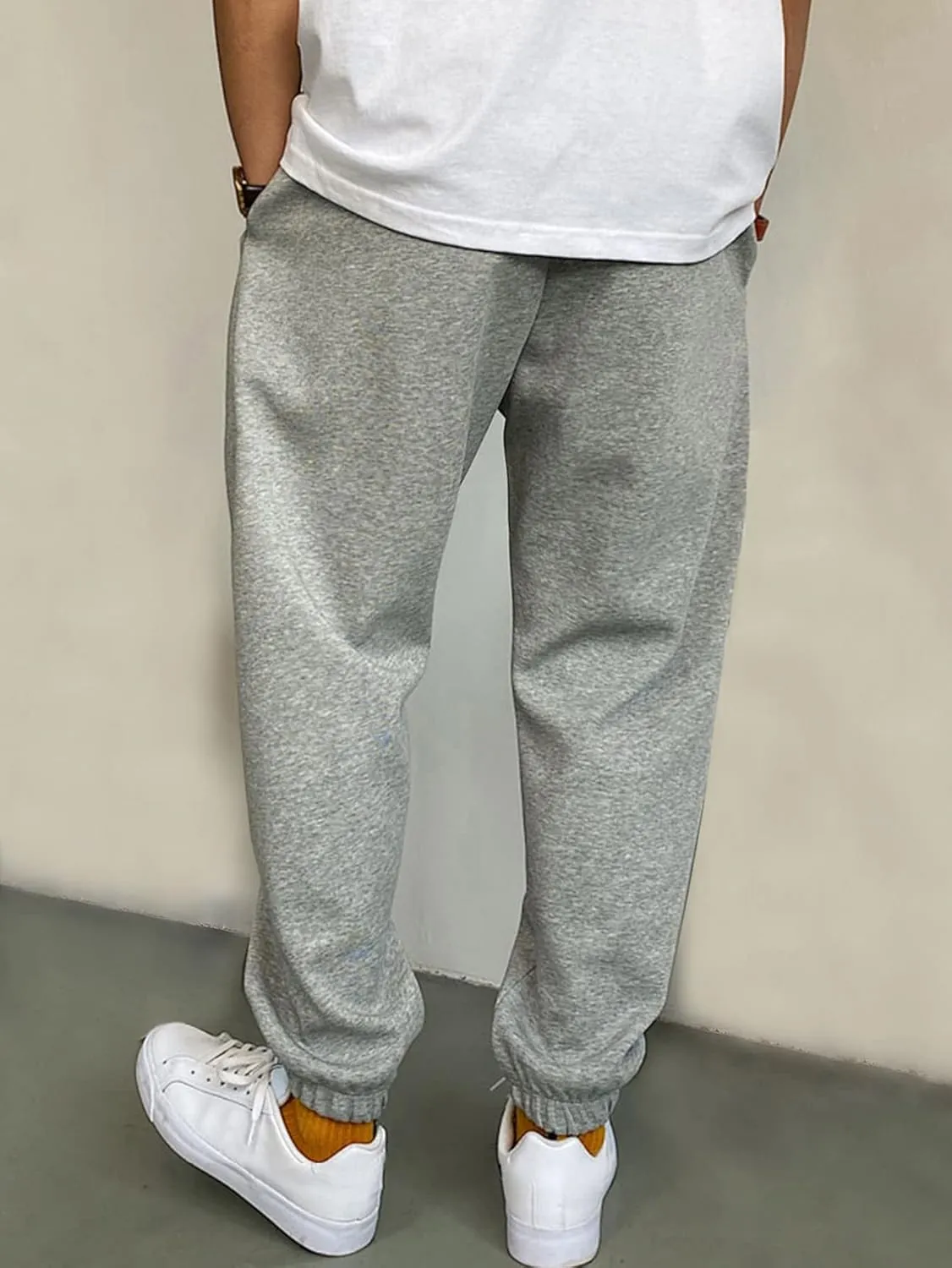 SHENHE Men's Color Block Graphic Sweatpants Drawstring Gym Joggers Pants with Pockets
