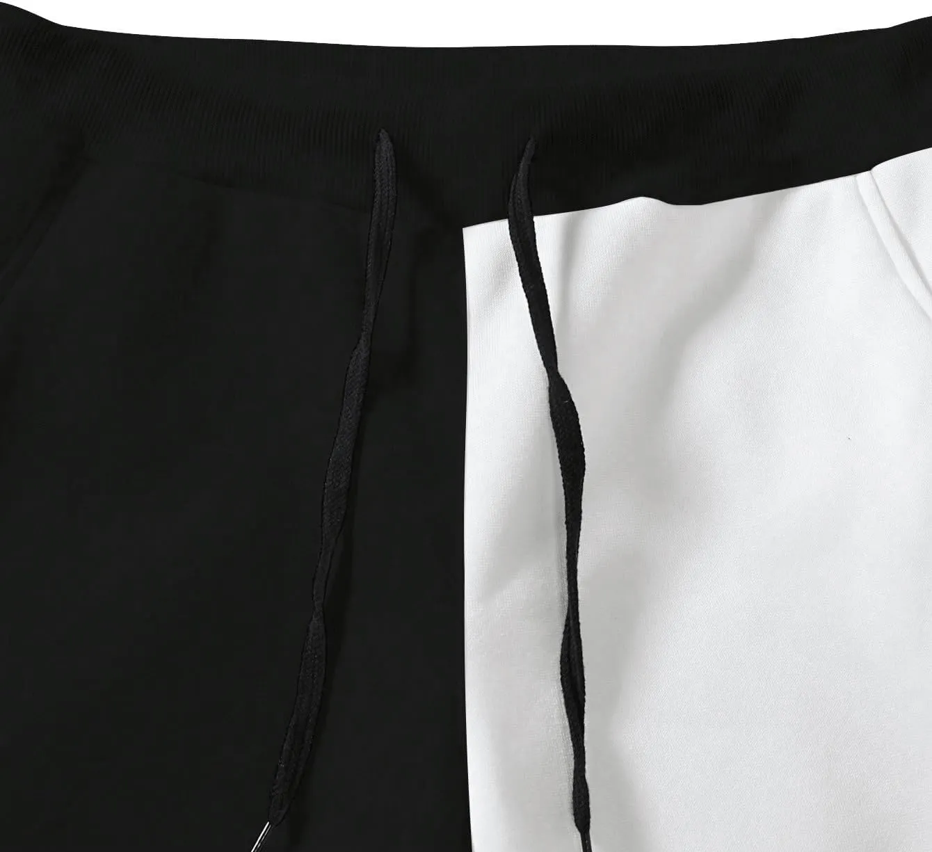 SHENHE Men's Color Block Graphic Sweatpants Drawstring Gym Joggers Pants with Pockets