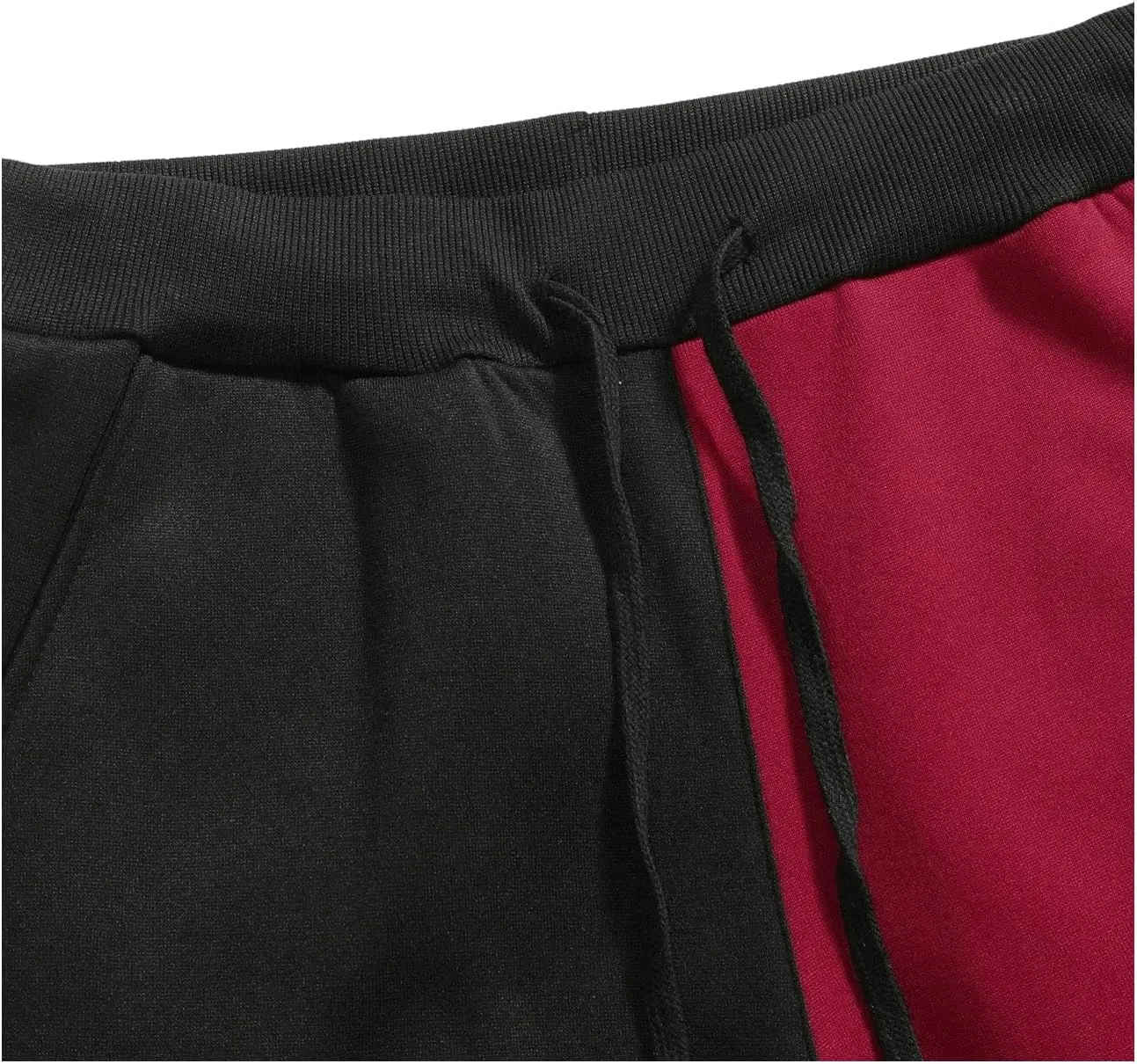 SHENHE Men's Color Block Graphic Sweatpants Drawstring Gym Joggers Pants with Pockets