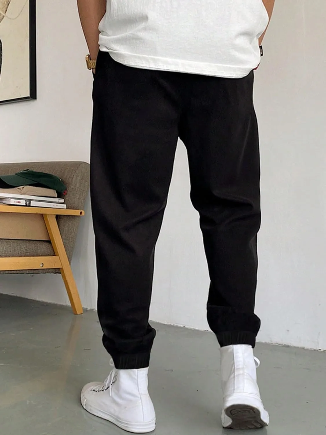 SHENHE Men's Color Block Graphic Sweatpants Drawstring Gym Joggers Pants with Pockets