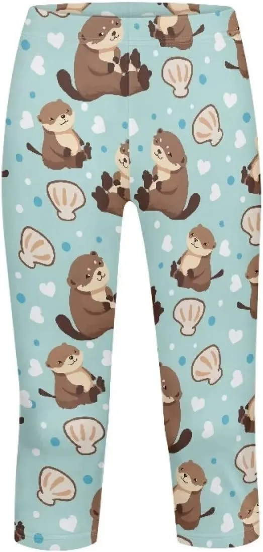 Short Athletic Leggings Girls Pants Yoga Leggings
