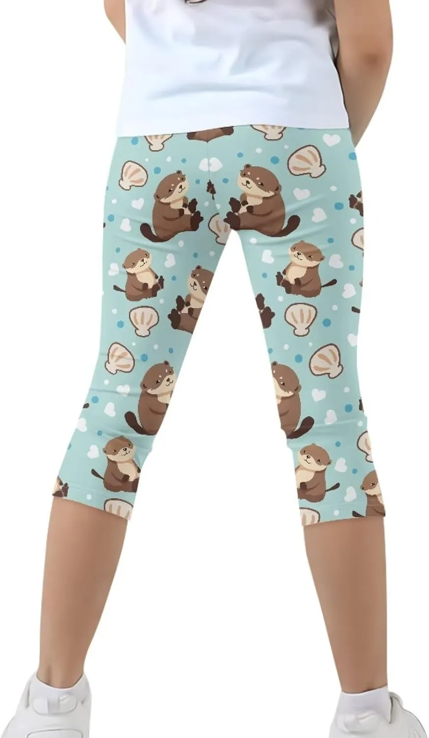 Short Athletic Leggings Girls Pants Yoga Leggings