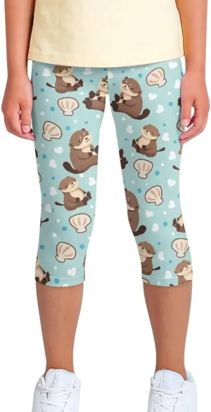 Short Athletic Leggings Girls Pants Yoga Leggings