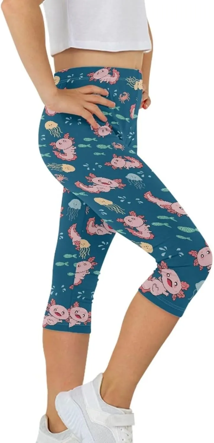 Short Athletic Leggings Girls Pants Yoga Leggings