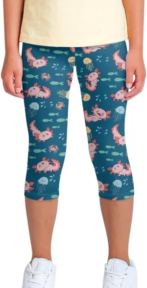 Short Athletic Leggings Girls Pants Yoga Leggings