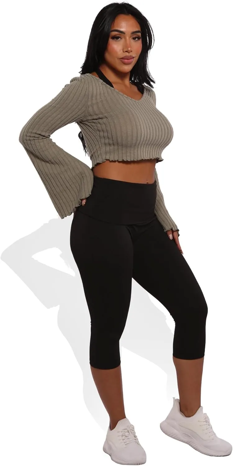 ShoSho Womens Yoga Leggings Tummy Control Sports Pants Stretchy Activewear Bottoms