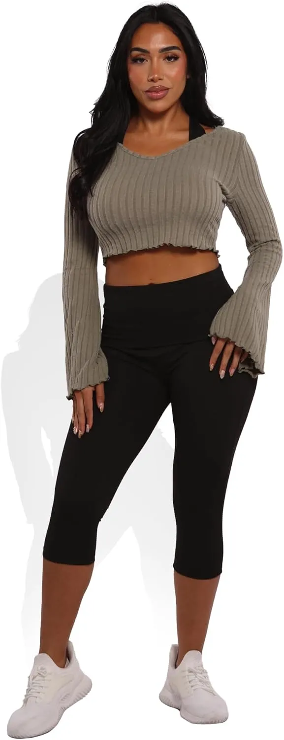 ShoSho Womens Yoga Leggings Tummy Control Sports Pants Stretchy Activewear Bottoms
