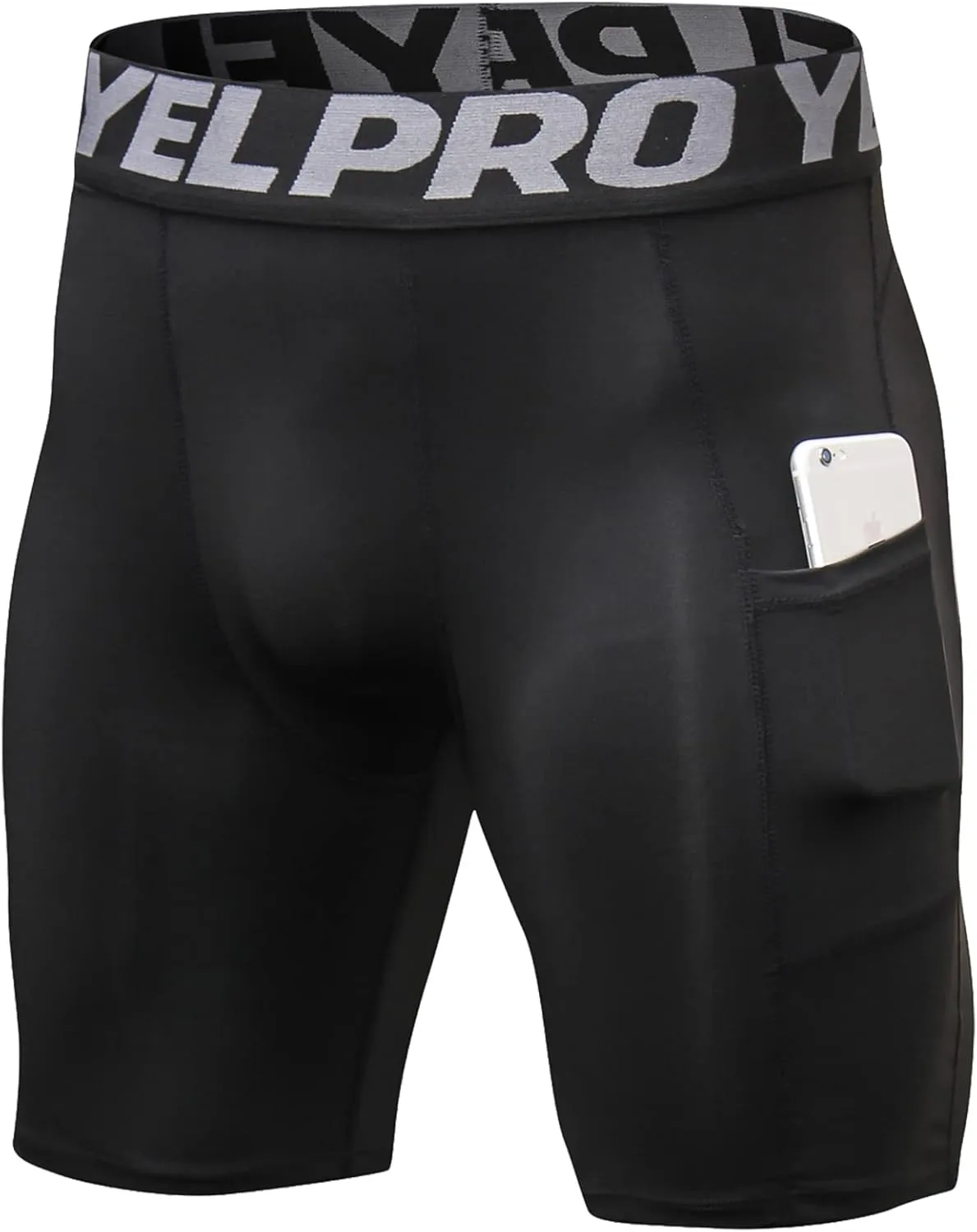SPVISE Compression Shorts Men 1/3 Pack, Dry Fit Compression Underwear Spandex Running Shorts, Workout Athletic Shorts Pocket