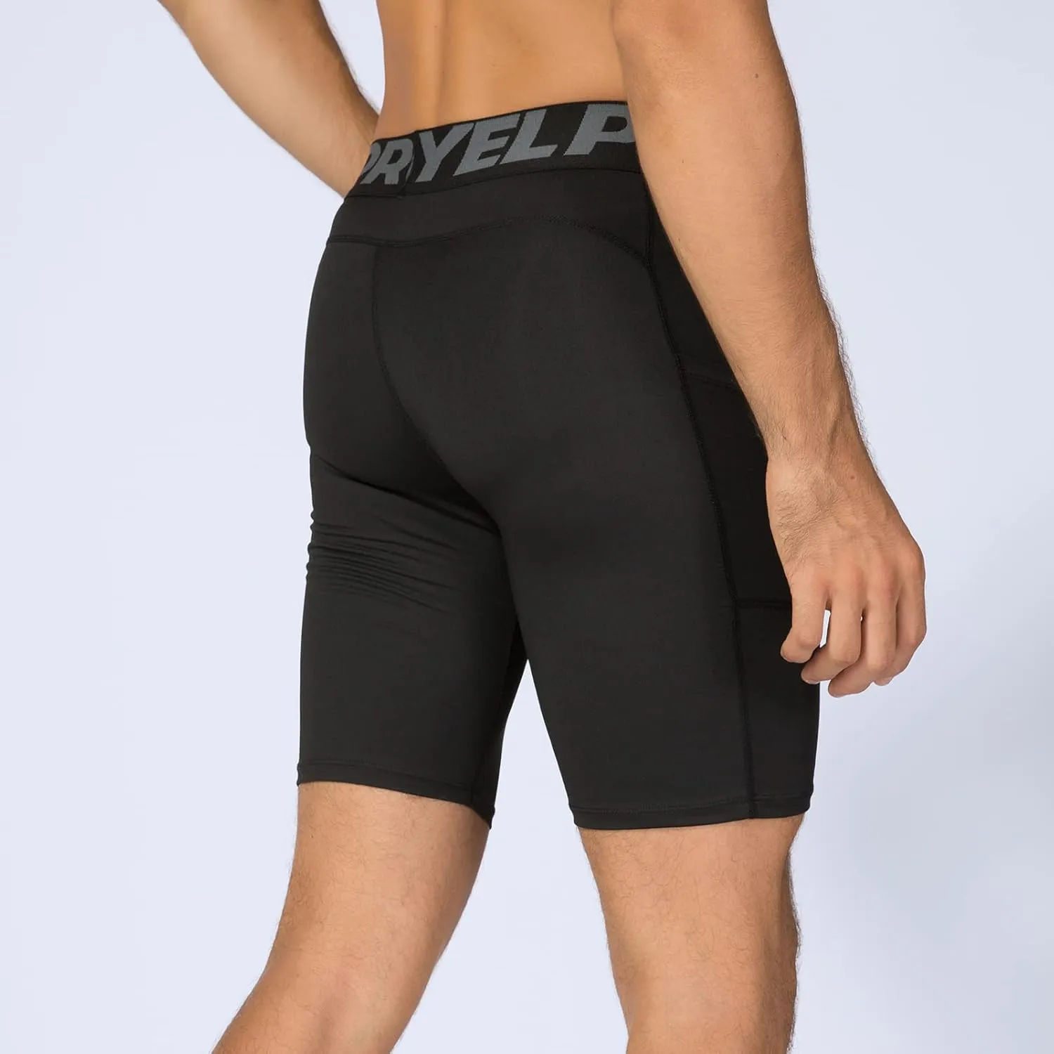 SPVISE Compression Shorts Men 1/3 Pack, Dry Fit Compression Underwear Spandex Running Shorts, Workout Athletic Shorts Pocket