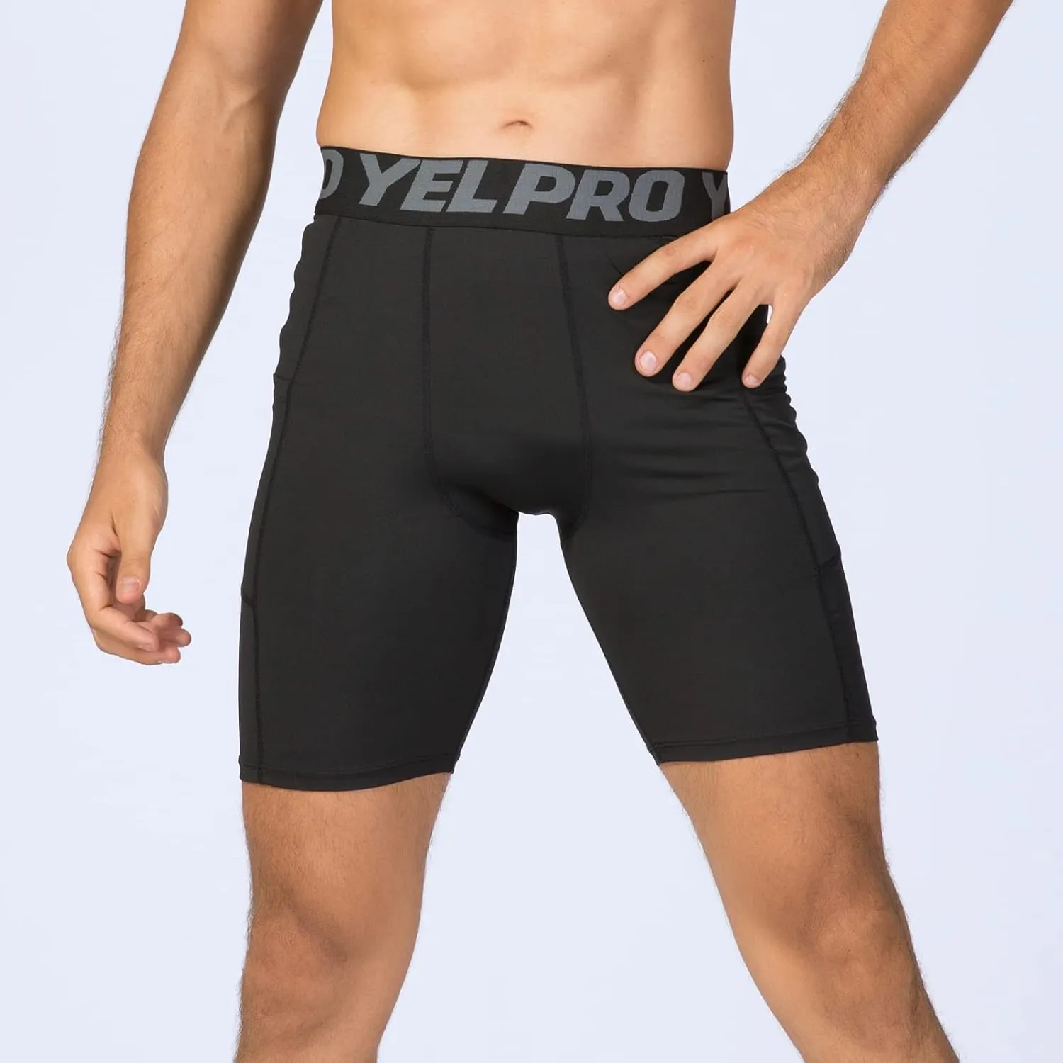 SPVISE Compression Shorts Men 1/3 Pack, Dry Fit Compression Underwear Spandex Running Shorts, Workout Athletic Shorts Pocket