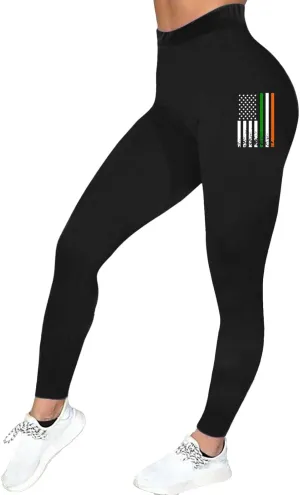 St Patricks Day Tummy Contral Leggings for Women Women's St Day Leggings Irish Irish Leggings with Pockets for