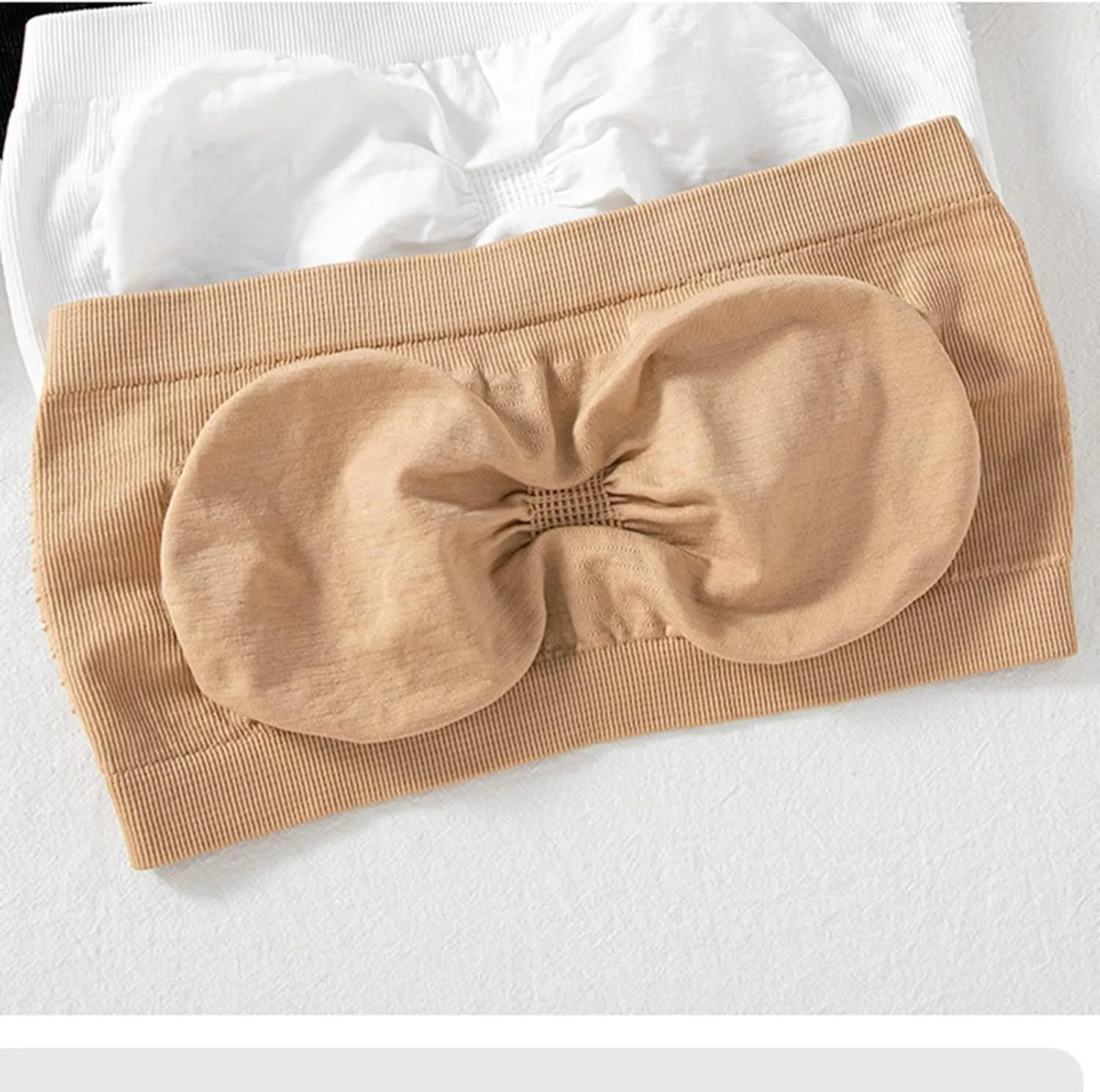 Strapless Nursing Bra for Women Seamless Bandeau Stretchy Non-Padded Bandeau Tube Top Bra Wire Free Bandeau Bra