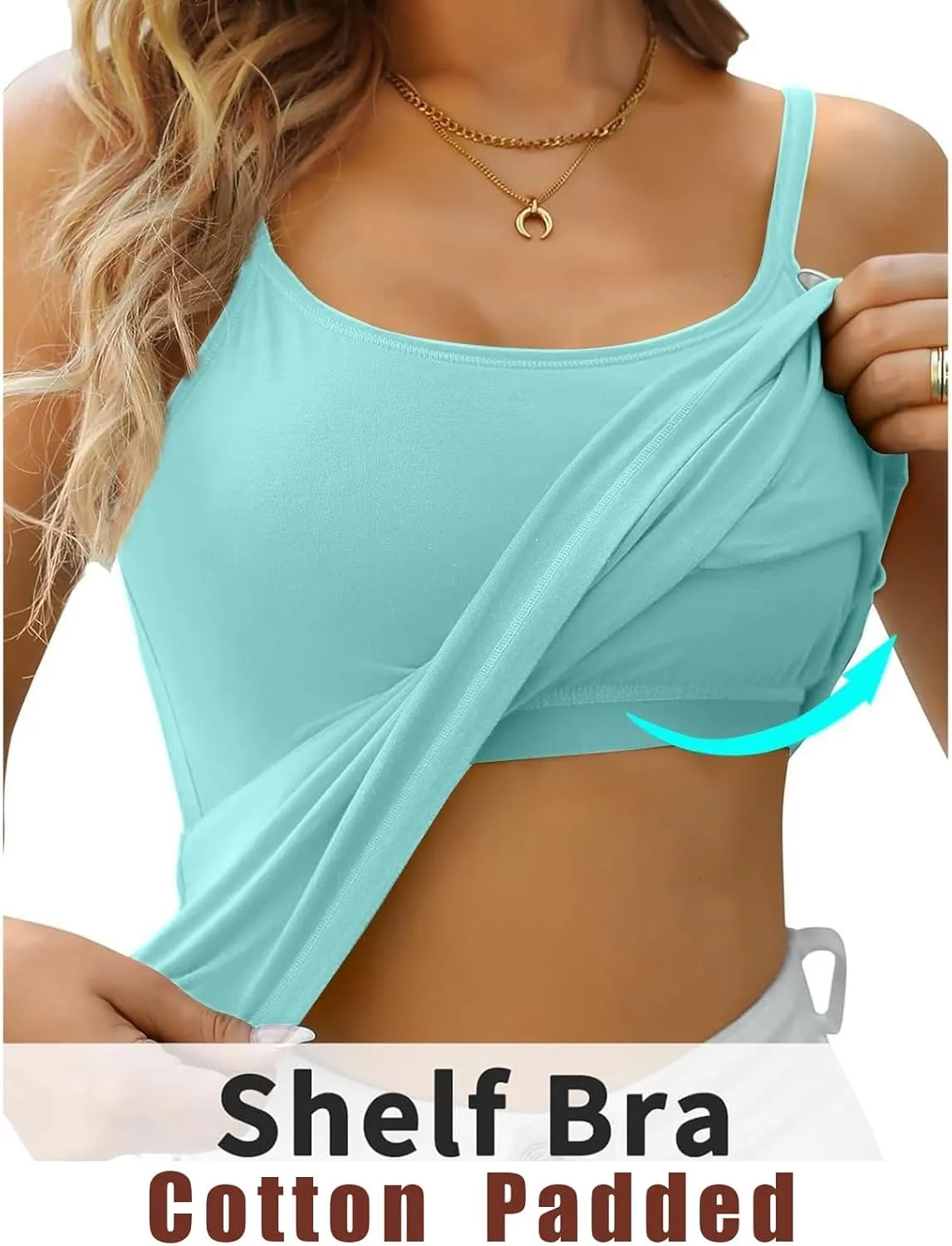 Tank Tops with Built in Bras for Women Basic Sleeveless Vest Workout Yoga Sports Bra Summer Shirts 2025