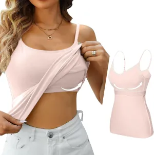 Tank Tops with Built in Bras for Women Basic Sleeveless Vest Workout Yoga Sports Bra Summer Shirts 2025