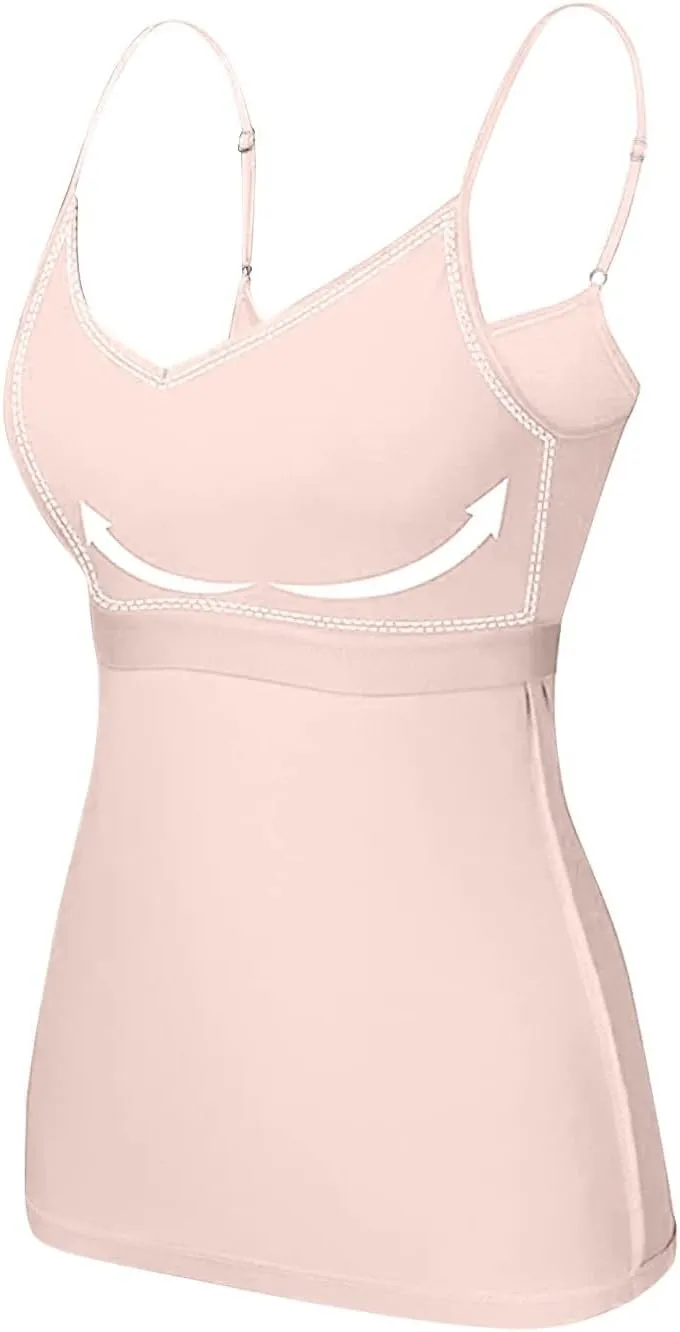 Tank Tops with Built in Bras for Women Basic Sleeveless Vest Workout Yoga Sports Bra Summer Shirts 2025