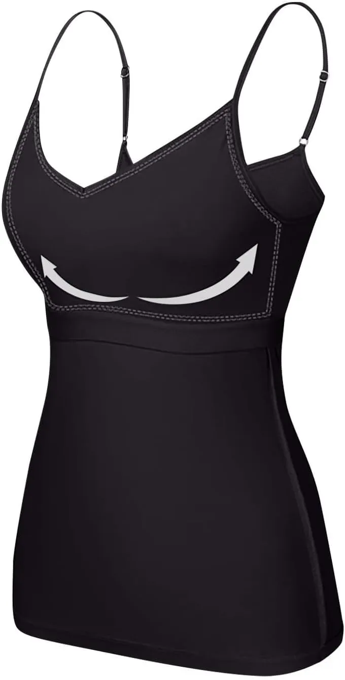 Tank Tops with Built in Bras for Women Basic Sleeveless Vest Workout Yoga Sports Bra Summer Shirts 2025