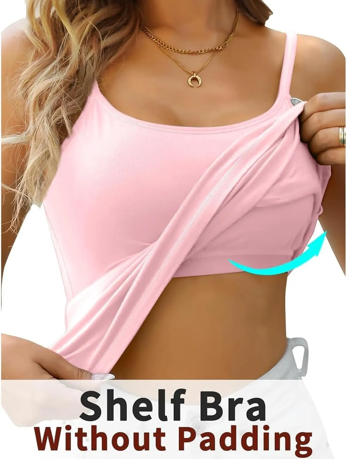 Tank Tops with Built in Bras for Women Basic Sleeveless Vest Workout Yoga Sports Bra Summer Shirts 2025