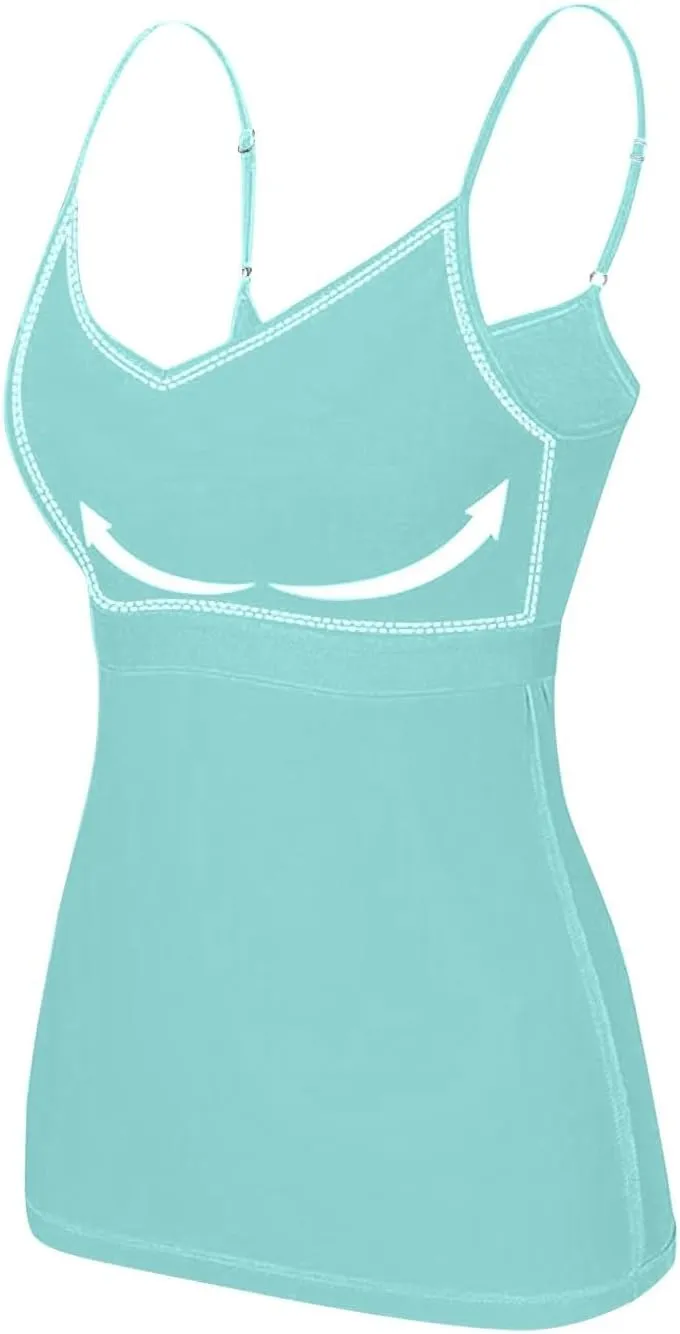 Tank Tops with Built in Bras for Women Basic Sleeveless Vest Workout Yoga Sports Bra Summer Shirts 2025
