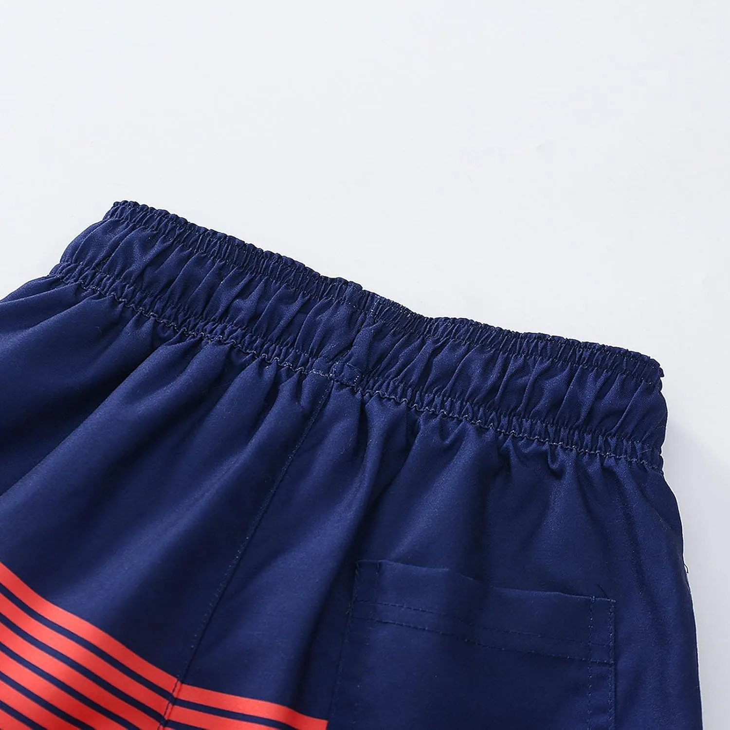 Toddler Cotton Summer Beach Shorts Boys Swim Trunks Elastic Waist Drawstring Loose Fit Athletic Girls Summer Wear
